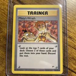 Pokemon Card - Misty's Wrath Gym Heroes 114/132 Uncommon 1st Edition - Image 1