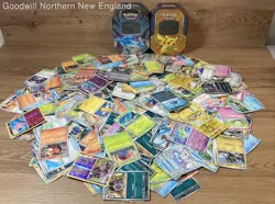 Pokemon TCG Bulk Lot 2 Tins Full of Cards 4lb Collection Holos - Image 1