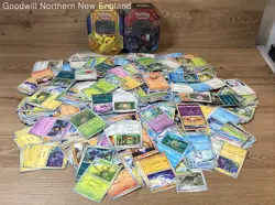 Pokemon TCG Bulk Lot 2 Tins Full of Cards 4lb Collection Holos - Image 1
