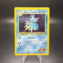 Misty's Seadra PRERELEASE Gym Heroes - Holo Rare 9/132 WOTC Card NM Pokemon -j - Image 1