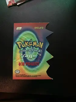 Pidgeot #18 EV12 of 12 Die-Cut Embossed Pokemon CARD Topps Series 2 LP PK0000275 - Image 2