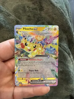 Pikachu ex 057/191 Surging Sparks Ultra Rare Holo Pokemon Card NM - Image 1