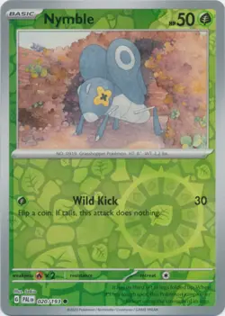 Nymble - 020/193 - Common - Reverse Holo NM, English Pokemon Paldea Evolved - Image 1