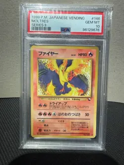 1998 Moltres Vending Machine Cards Series 2 (Red) Regular (Japanese) - Image 1