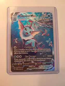 Pokemon Vaporeon VMAX SWSH182 Promo Card NM Condition - Image 1