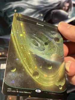 MTG | Forest (495) (Orbital Space-ic Land) (💫Galaxy Foil✨) [Unfinity] - Image 3