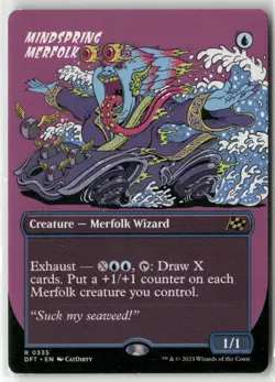Mindspring Merfolk (Borderless) Normal R Aetherdrift 335 NM - Image 1