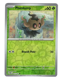 Pokemon TCG Phantump S&V Obsidian Flames 011/197 Reverse Holo Common Card NM - Image 1
