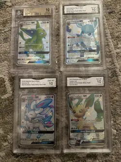 Pokemon Hidden Fates Shiny Vault GX Espeon Glaceon Sylveon Leafeon Lot - Image 2