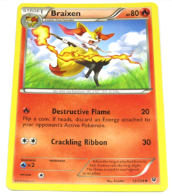 Pokemon Fennekin Braixen Card Lot of 3 XY Fates Collide Fire Type Set EX NM - Image 4
