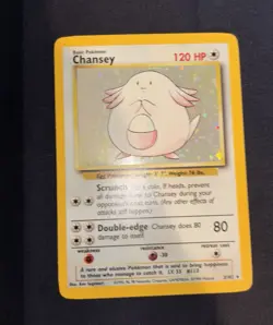 Pokemon TCG Chansey 03/102 Base Set Holo 1999 LP/NM Vintage! - Image 4