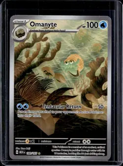 2023 Pokemon SV 151 Omanyte Illustration Rare #180/165 - Image 1