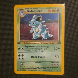 Nidoqueen 1st Edition Holo Rare Jungle 07/64 90 HP English Pokemon TCG - Image 1