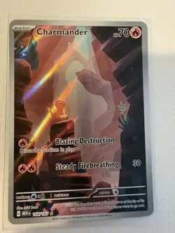 2023 Pokemon SV 151 Charmander Illustration Rare #168/165 - Image 1