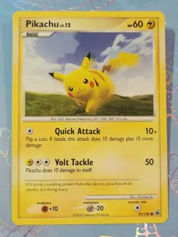 2007 Pikachu 70/100 Majestic Dawn Common NM+ Pokemon TCG - Image 1