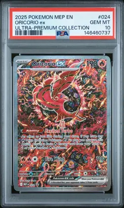 Pokemon 2025 Oricorio ex 024 Full Art Ultra-Premium Collection GEM MINT PSA 10 - Image 1