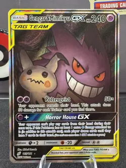 Gengar & Mimikyu GX Alternate Art 165/181 Pokemon Sun Moon Team Up Tag Team - Image 1