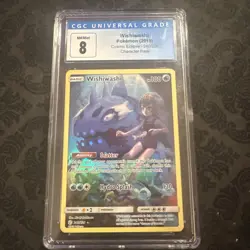 Pokemon Wishiwashi Sun & Moon Cosmic Eclipse 240/236 Holo Secret Rare CGC 8 NM/M - Image 1