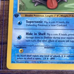 1st Edition Vintage 1999 Pokemon TCG Fossil - Shellder 54/62 Common , LP+ - Image 5