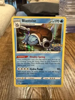 Pokemon Blastoise 017/078 | Pokemon GO Holo Rare | NM | 2022 | - Image 1