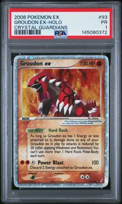 Groudon EX Holo 93/100 Crystal Guardians Pokemon PSA 1 - Image 1