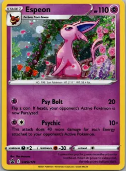 Espeon SWSH174 Holo Promo Sword & Shield Promo Pokemon Lightly Played - Image 1