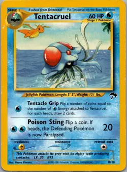 Tentacruel 10/18 Southern Islands Pokemon Damaged - Image 1