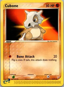 Cubone 40/95 Common Team Magma vs Team Aqua Pokemon Lightly Played - Image 1