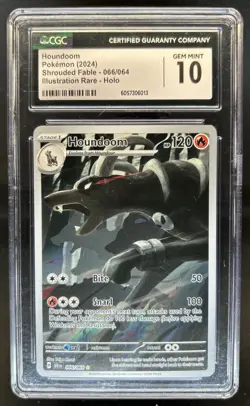 2024 Pokemon Shrouded Fable Houndoom #066/064 CGC 10 - Image 1