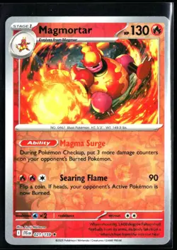 2025 Scarlet & Violet Series - Journey Together Magmortar #21 Reverse Holo Rare - Image 1