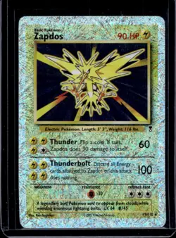 2002 Pokemon Legendary Zapdos Reverse Holo #19/110 - Image 1