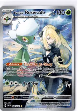 Pokemon Cynthia's Roserade 184/182 Sv10: Destined Rivals Holo NM - Image 1