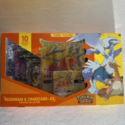 Pokemon TCG Reshiram & Charizard-GX Sealed Premium Collection Box - Image 1