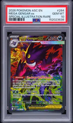 2026 POKEMON ASC EN-ASCENDED HEROES #284 MEGA GENGAR EX PSA 10 - Image 1