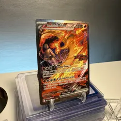 Pokemon Team Rocket's Moltres ex SIR Destined Rivals Stamped UPC 229/182 NM - Image 3