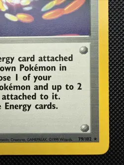 Pokemon Super Energy Removal 79/102 - Base Set - NM Rare - 1999 Vintage WotC - Image 3