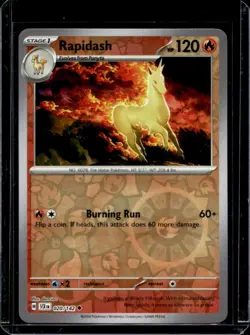 2024 Pokemon Stellar Crown Rapidash Reverse Holo #020/142 - Image 1