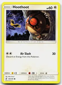 HOOTHOOT 165/236 COMMON UNIFIED MINDS POKEMON MP - Image 1