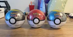 Pokemon TCG Pokeball 3-pack Tins Lot Of 3 - Image 1