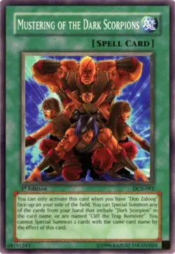 Mustering of the Dark Scorpions - DCR-093 - Common - Unlimited Edition NM Yugioh - Image 1