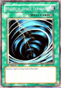 Mystical Space Typhoon - SD2-EN014 - Common - 1st Edition LP Yugioh Starter Deck - Image 1