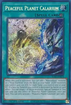 Peaceful Planet Calarium - RA02-EN074 - Secret Rare - 1st Edition NM Yugioh 25th - Image 1