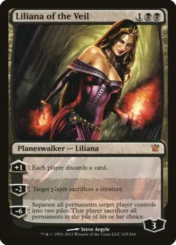 Liliana of the Veil 105/264 Moderate Play English Innistrad MTG Magic - Image 1