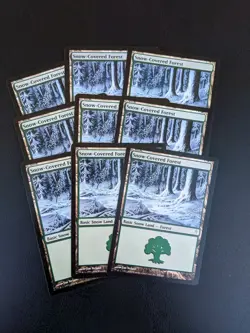 9 x Snow-Covered Forest - Coldsnap - MTG Magic the Gathering - Land NM - Image 1
