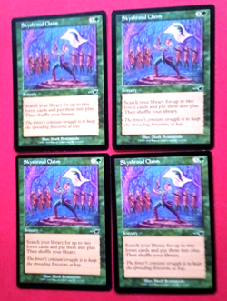 Magic the Gathering MTG Nemesis SKYSHROUD CLAIM X 4 PLAYSET VLP/EX R 2000 - Image 2