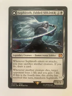MTG Sephiroth, Fabled SOLDIER - Final Fantasy (FIN) Normal #115 - Image 1
