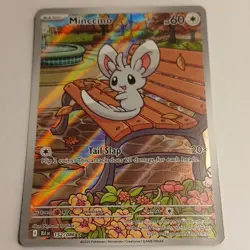 Pokemon Minccino Illustration Rare Holo 152/086 Sv: Black Bolt Basic Tail Slap … - Image 1