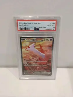 2024 Pokemon Surging Sparks Latias Ex #239 GEM MT PSA 10 Special Illustr. Rare - Image 1