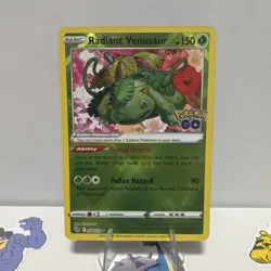 Pokemon TCG Radiant Venusaur 004/078 Pokemon GO Radiant Rare Holo Basic 150HP - Image 1