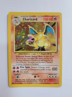 Charizard Base Set Holo Unlimited 4/102 Pokemon Card WOTC LP/MP Vintage - Image 1
